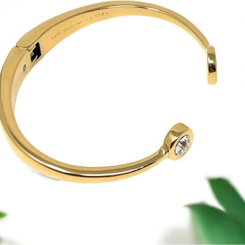 Kate Spade New York Gold Tone Bangle Bracelet with Spade Spot Design - Picture 3 of 4
